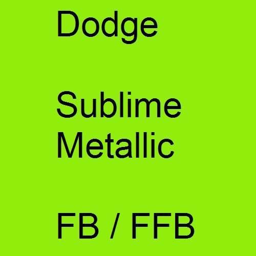 Dodge, Sublime Metallic, FB / FFB.